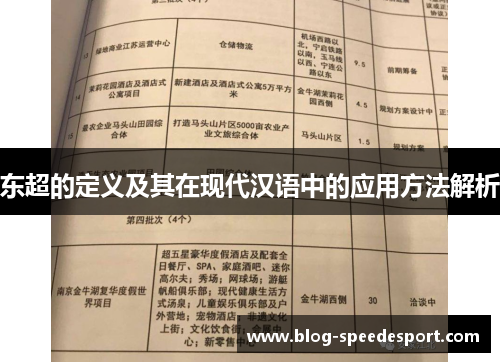 东超的定义及其在现代汉语中的应用方法解析 东超的定义及其在现代汉语中的应用方法解析